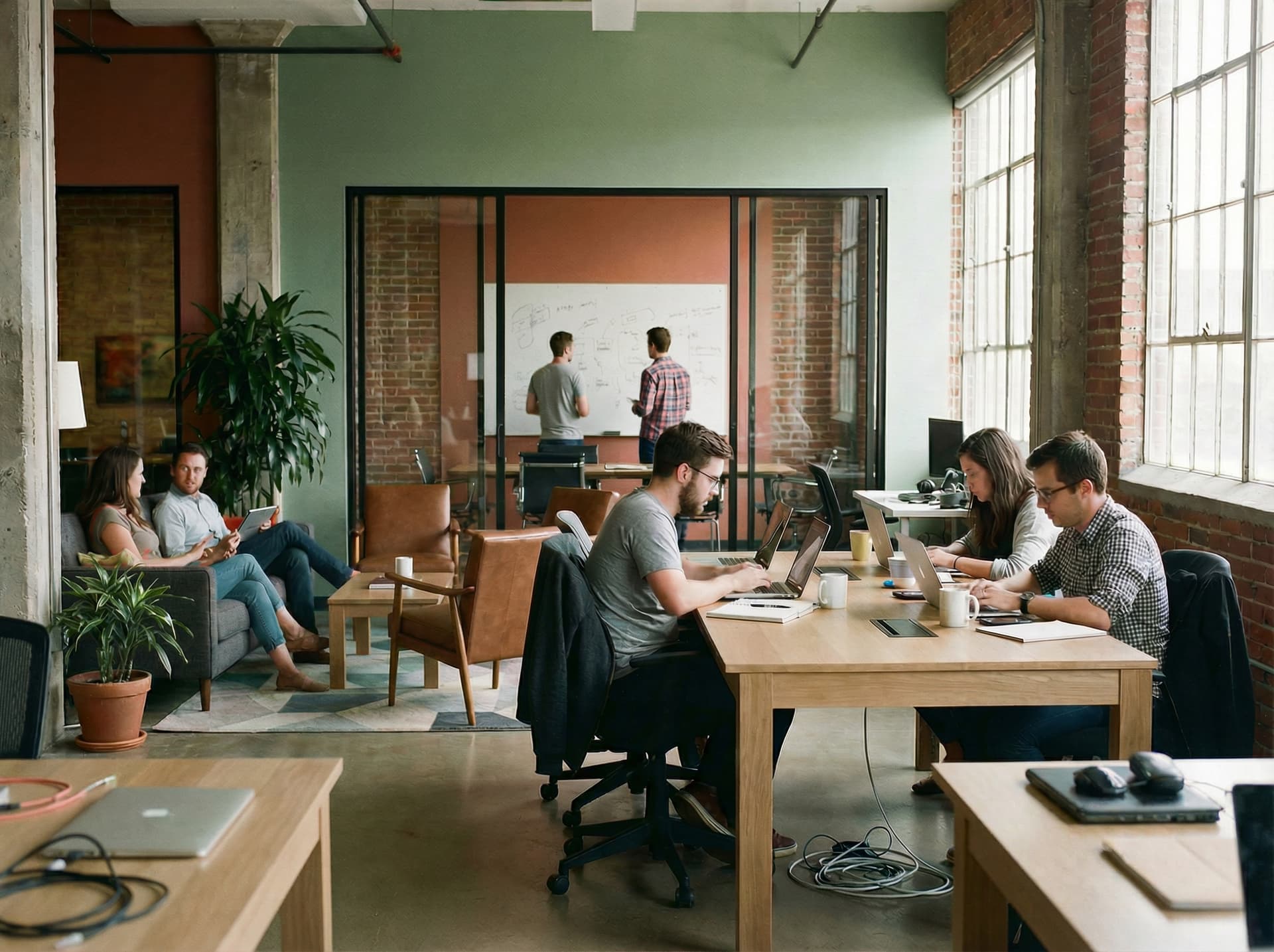 Modern tech office workspace